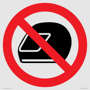 P920 Prohibition: No motorcycle helmets